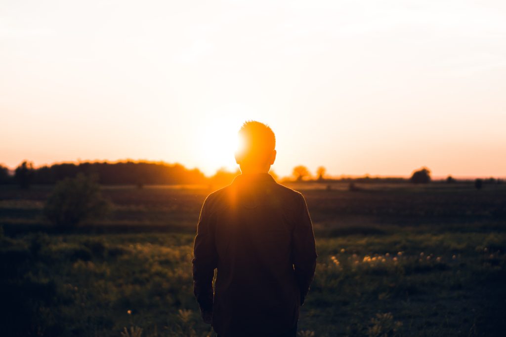 Looking at the sunset